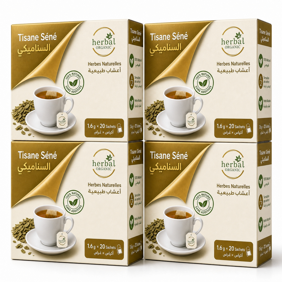 Tisane Séné SENÉA Botanique - Lot de 4 - 80 Sachets Infusion Transit Intestinal