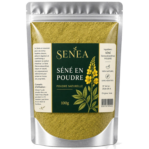 SENÉA Botanique Poudre de Séné - Poudre pure 100 g à 1 kg