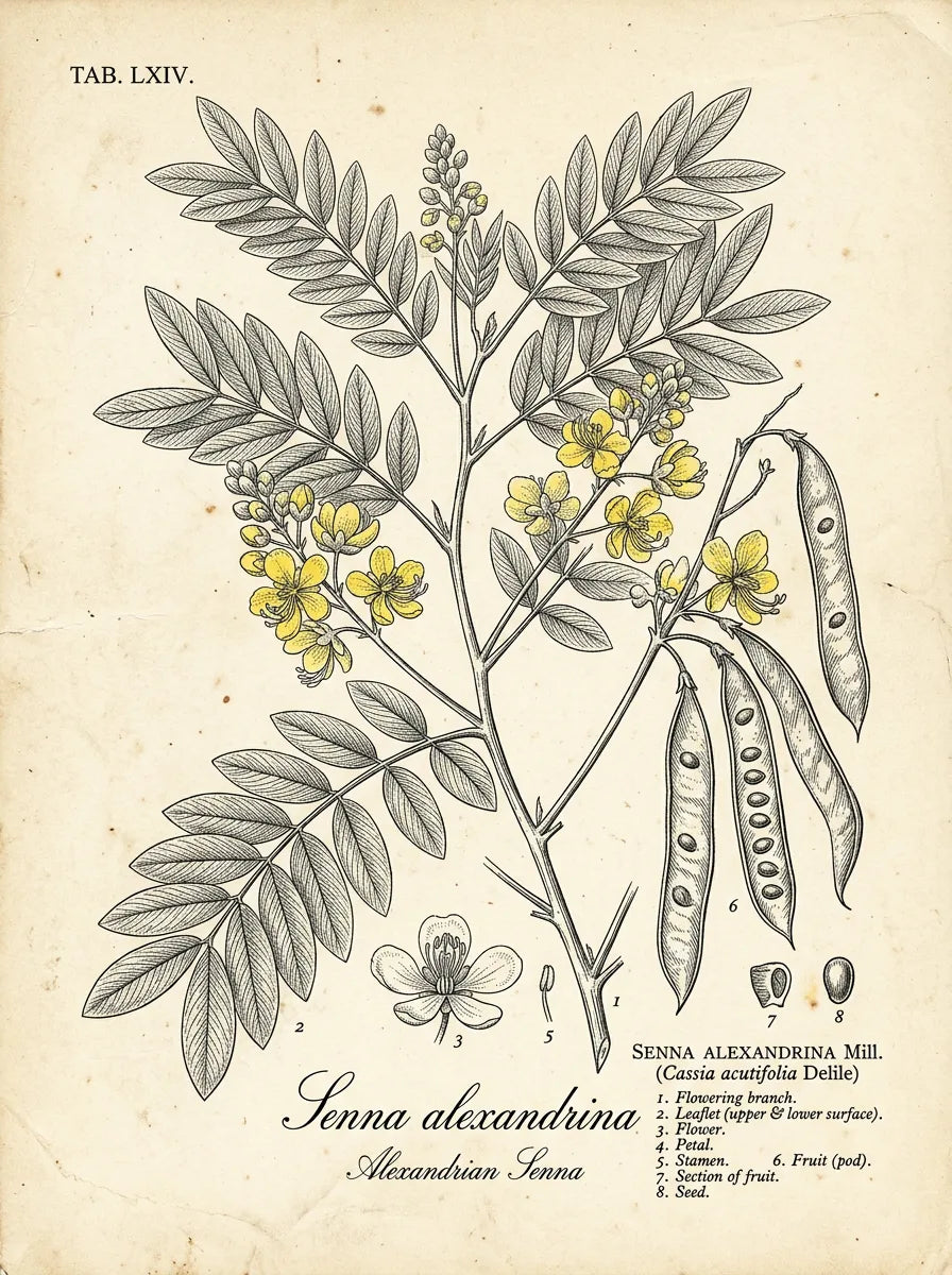 Illustration botanique du Séné